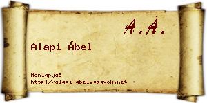 Alapi Ábel névjegykártya