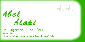 abel alapi business card