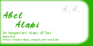 abel alapi business card